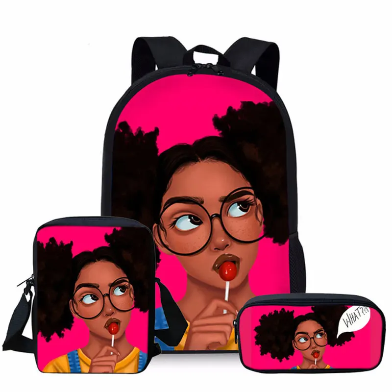 Школьные сумки, комплекты для девочек-подростков, черный рюкзак с принтом для девочек в африканском стиле, рюкзак для студентов, рюкзак для путешествий, Mochila Infantil