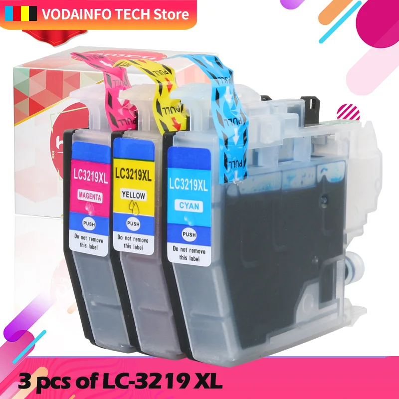 Cartucho de Tinta Completo para o Irmão J5730dw J5930dw J6530dw J6935dw Impressora Lc3217 4pcs Lc3219 Lc3219xl Mfc-j5330dw J5335dw - Imagem 3