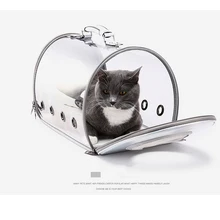 Новая модная космическая капсула сумка для животных кошка сумка пористая дышащая Автомобильная переноска для животных коробка прозрачная космическая капсула переноска для домашних животных