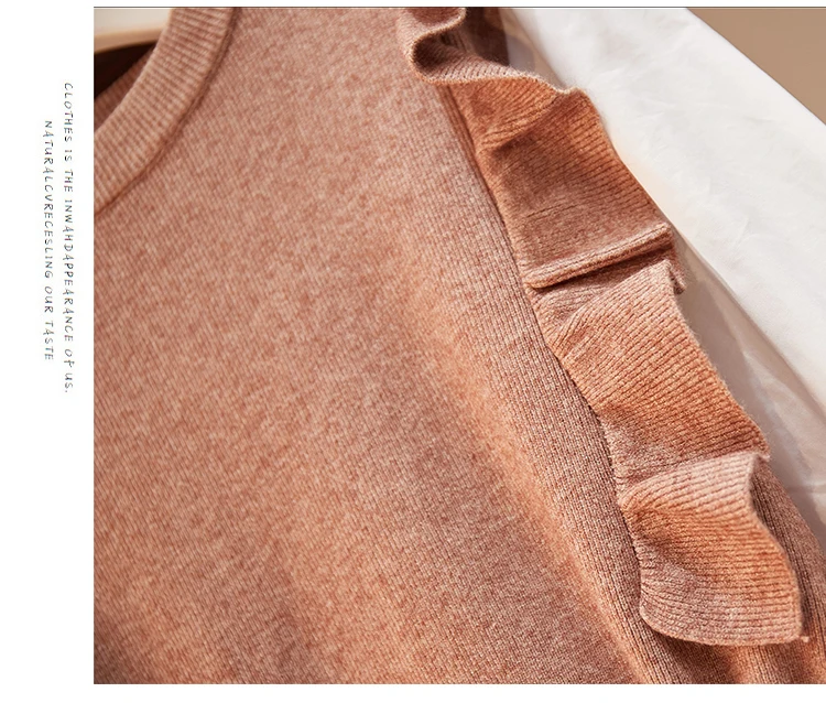 MissLymi L-4XL,, осень, зима, повседневный женский свитер, костюм, юбка, модный свитер, шифон, Прошитый+ юбка, костюм из двух частей