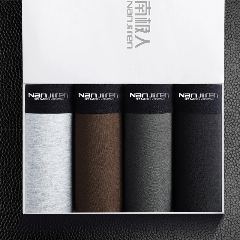 Color 6 J-BOX, 4 шт./лот, мужское нижнее белье, боксеры, мужские, сексуальные, хлопок размера плюс, белье, дышащие трусы для мужчин, для полных парней, боксеры, трусы - Цвет: Color 6