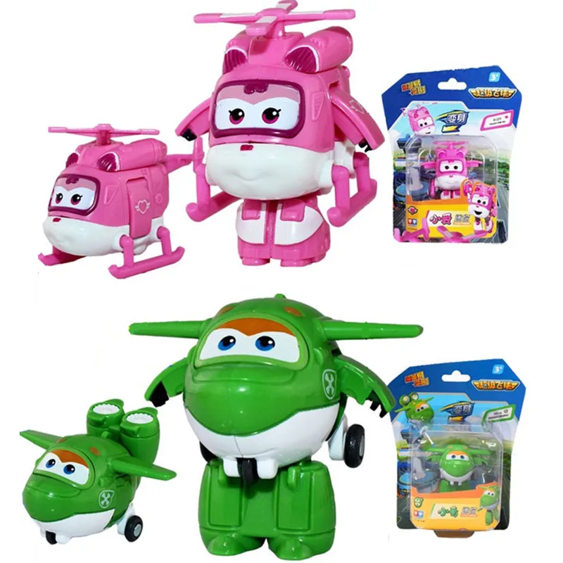 Мини Супер Крылья самолет ABS робот игрушки фигурка крыло трансформация Анимация