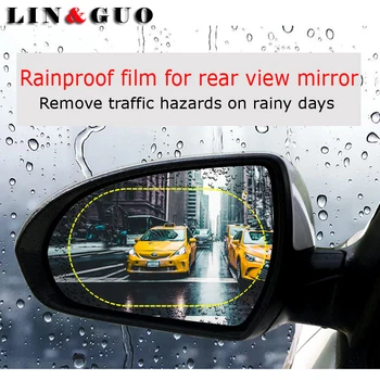 

2Pcs Car styling Car Mirror Window Clear Film Membrane Anti Fog Anti-glare Waterproof Sticker Driving Safety for Daewoo Espero
