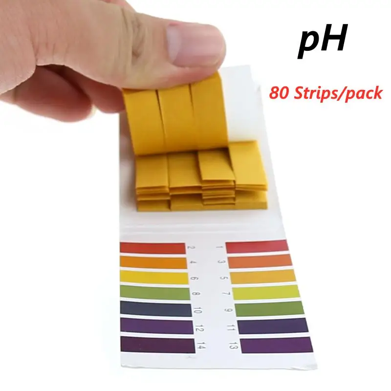 80PCS/Set pH Test Strips Professional 114 pH Litmus Paper Soil