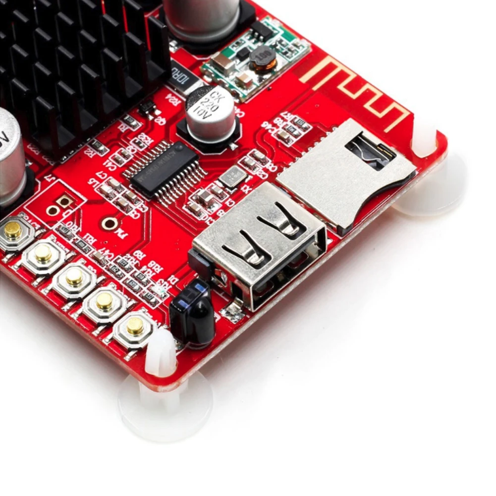 TPA3116 50 Вт+ 50 Вт Bluetooth Беспроводной цифровой аудиоприемник усилитель платы TF карта, u-диск, FLAC, WAV, MP3 игрок WMA FM светодиодной лампой и пульт дистанционного управления