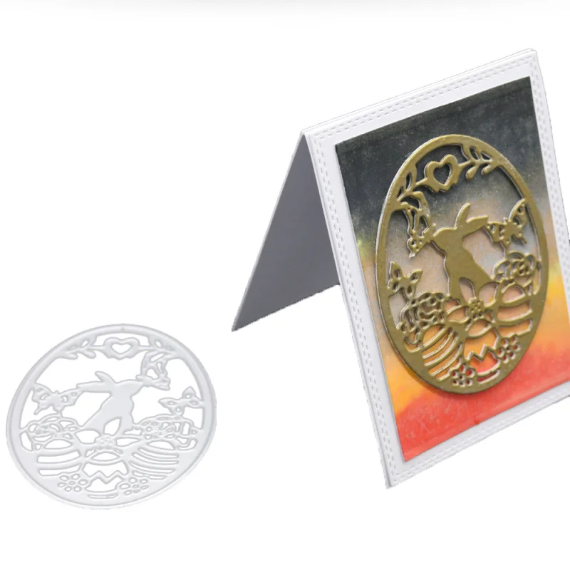 Rabbit Butterfly Metal Cutting Dies Cut Die Oval Frame Mold Scrapbook Paper Craft Knife Mould Blade Punch Stencils 2020 | Дом и сад