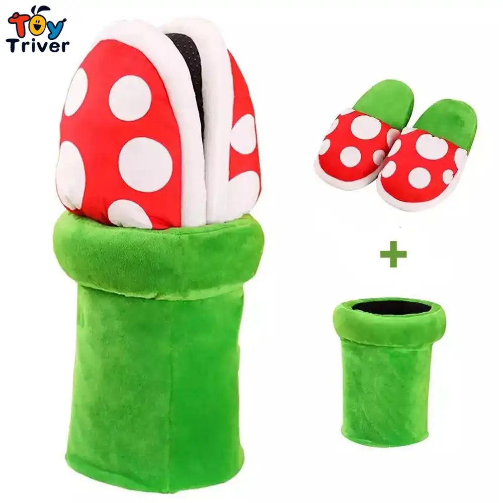 おかしいスーパーマリオゲームピラニアカンニバル花スリッパぬいぐるみカーニバルコスプレ靴子供女性男性女の子の誕生日プレゼント Clothing Accessories For Plush Stuff Aliexpress