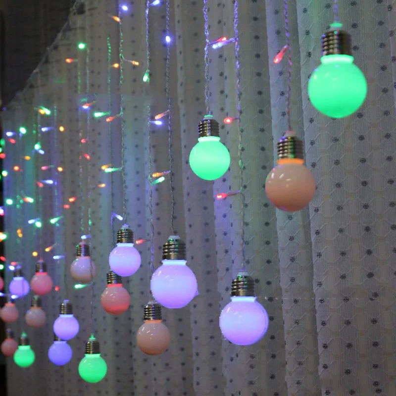 

3m96 LEDs simulation lamp string decorative curtain lamp antique lamp string decorative children's room LED lamp string