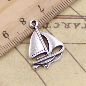 

15pcs/lot Charms Sailing Ship Boat 24x17mm Tibetan Pendants Crafts Making Findings Handmade Antique Jewelry DIY Necklace