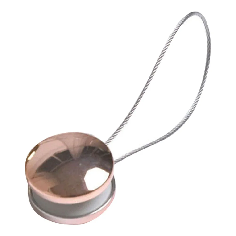 Rose Gold Window Hardware Modern Curtain Bandage Steel Wire Living Room Round Tieback Magnet Buckle Hotel Home Decoration Strap Holder - Цвет: Rose Gold