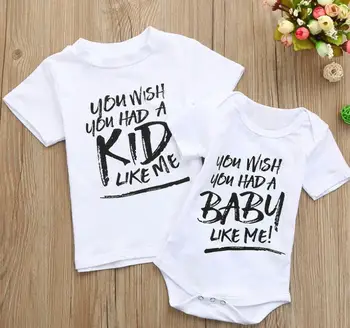 

Hot Sales Baby Jumpsuits Triangular Crawling Clothes Romper KID Baby Printed Letter KID'S T-shirt Brothers Sisters Outfit
