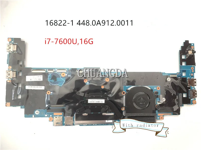 

16822-1 448.0A911.0011 для материнской платы ноутбука Thinkpard X1 Yoga 2nd Gen CPU:I7-7500U/7600U RAM:16G 01AX856 01AY900 5B20V13746