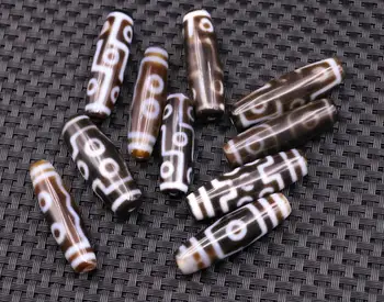 

N##8 Set of 10 PCS Super Treasure Tibetan Old Agate Multiple Symbols dZi Bead Amulet Talisman Treasure Making Jewelry LKbrother