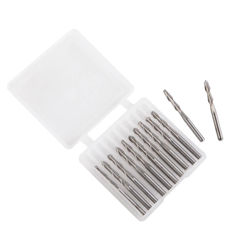 

12 Pcs Straight Electric Milling Ball Endless Cutter Solid Carbide Woodworking Router Bit Drawer Mortise End Mill Tool