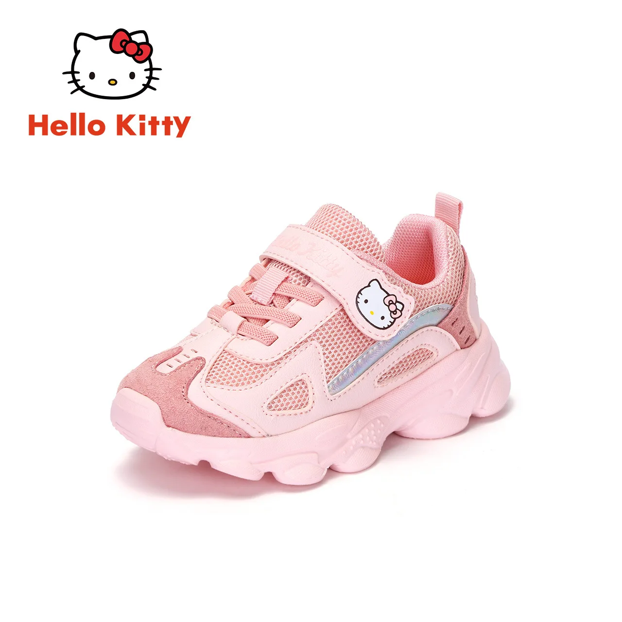 26-35 ярдов девочки сетки дышащая повседневная обувь Helloo Kitty детская обувь для девочки кроссовки для маленьких девочек спортивная обувь - Color: Pink