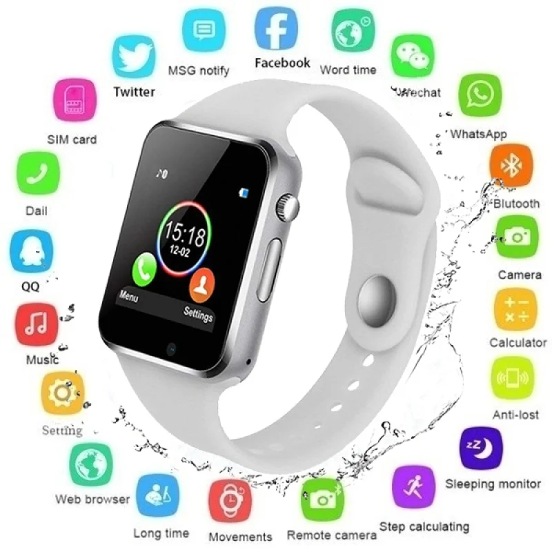 

2019 NEW Waterproof Smart Watch Bluetooth GSM Sim Phone Pedometer Sedentary Remind Sleep Monitor Remote Camera For Android/iOS
