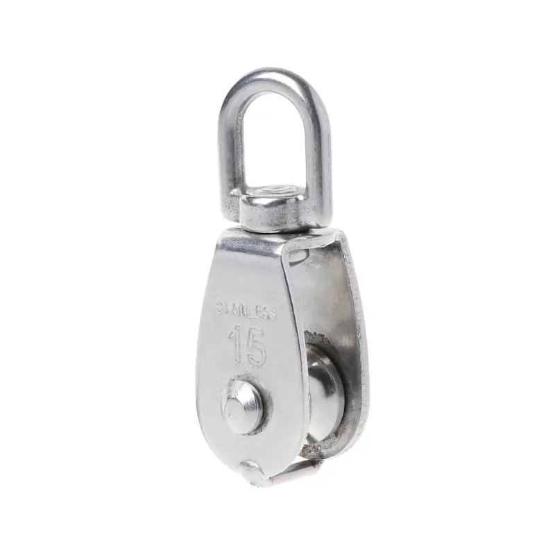 M15 304 шкив из нержавеющей стали блоки веревка бегун каяк лодка аксессуары каноэ якорь тележка комплект - Цвет: M15