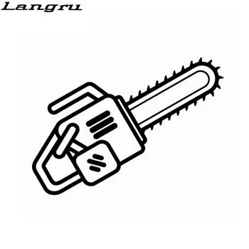 

Langru 14.8CM*10.7CM Personality Hardware Chainsaw Flat Vinly Decals Car Sticker Accessories Jdm