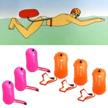 6 Pieces Waterproof Air Bag Swim Buoy Tow Float Inflatable Swimming Bag with Waist Belt- Lightweight& Highly Visible