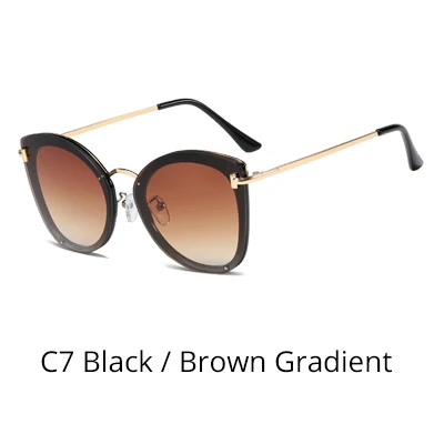 C7 Black-Brown Ralferty женские солнцезащитные очки кошачий глаз zonnebril dames ретро-Оттенки для женщин солнцезащитные очки роскошные женские солнцезащитные очки F95536 - Цвет линз: C7 Black-Brown