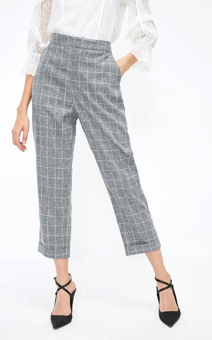 Vero Moda Женские клетчатые укороченные брюки OL | 319150501