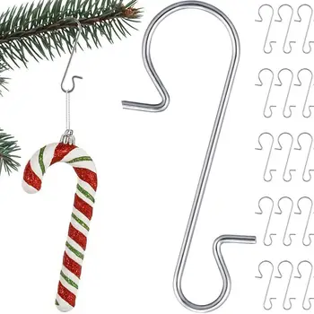 

120pcs Stainless Steel S-shaped Light Hangers Hooks for Xmas Christmas Tree Home Party Decorations Ornament