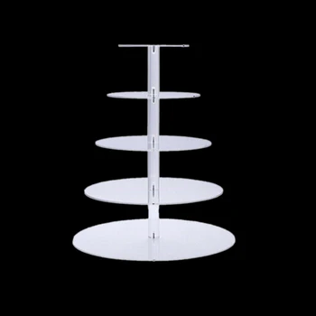 

New 3-7 Layers Transparent Acrylic Round Cake Stand Wedding Birthday Party Candy Cake Display Stand Cake Tool High Quality