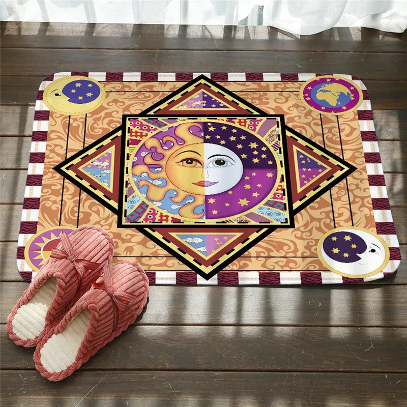 Противоскользящий коврик в индийском богемном стиле забавные напольные коврики