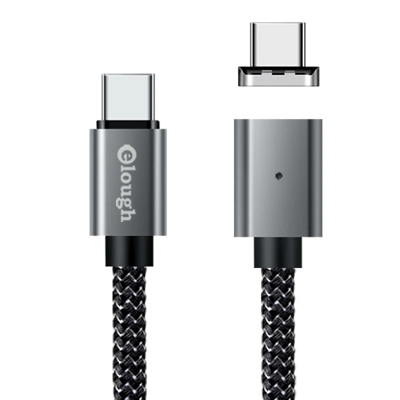 Elough USB C type c to type c PD кабель магнитное зарядное устройство для Macbook Quick Charge 4,0 tipe C для huawei mate 30 - Цвет: usb c to usb c cable