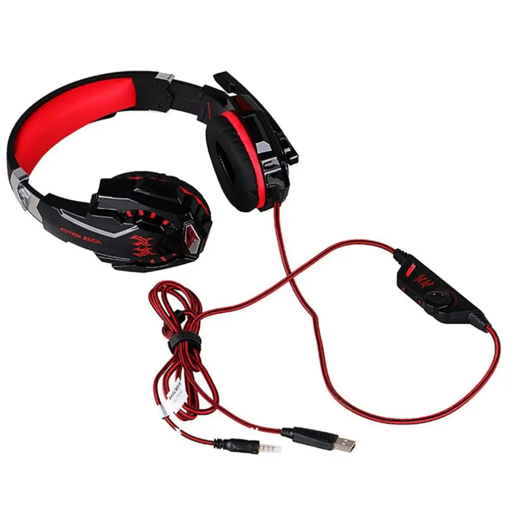 Best VersionTECH G9000 Gaming Headset Surround Stereo Gaming Headphones with Noise Cancelling Mic LED Light amp; Soft Memory Earmuffs