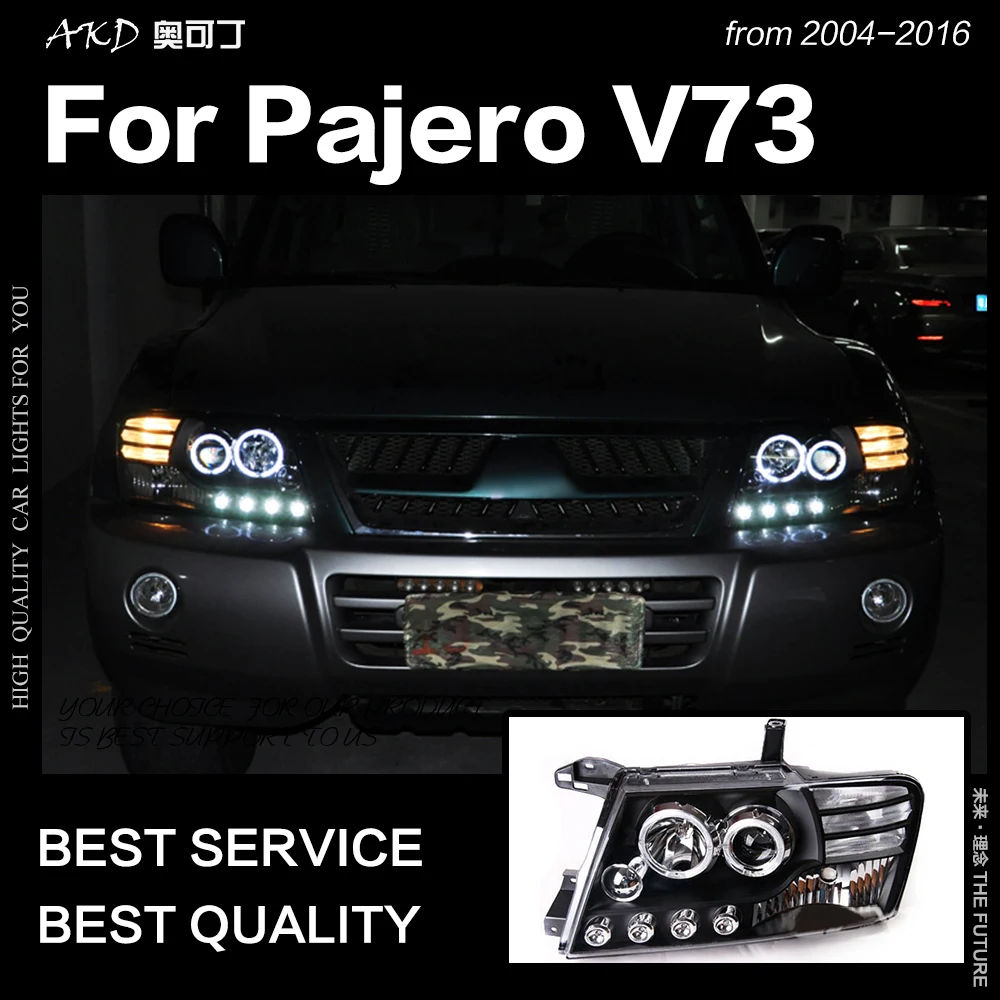ヘッドライトアセンブリ互換性三菱パジェロ V73 V75 V77 2000