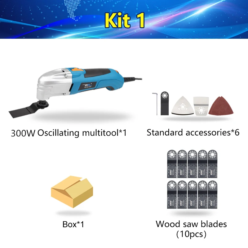 NEWONE Kit 1 Мульти-Функция инструмент для ремонта электрический триммер Мощность инструмент, 300w Осциллирующий Инструмент, «сделай сам» для дома - Цвет: NEWONE Kit 1