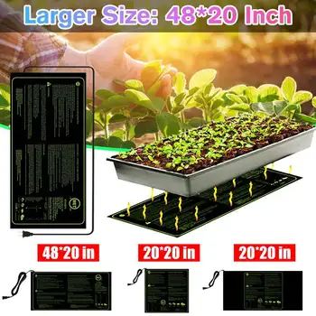 

Plant Heating Mat Seedling Flower Electric Blanket IP67 Waterproof Warm Durable Hydroponic Heating Pad 48x20in/20x20in/20x10in