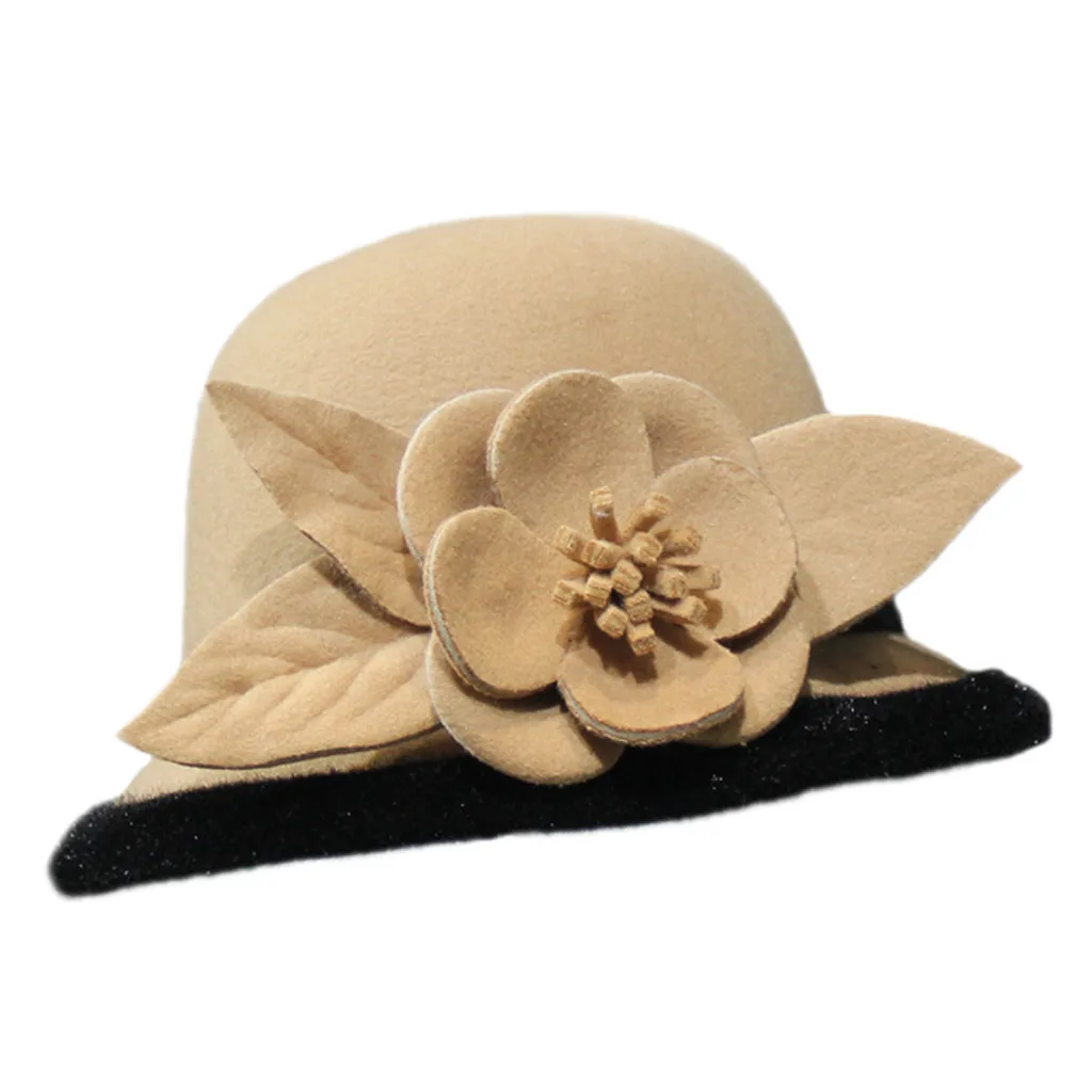 JAYCOSIN Женские винтажные шерстяные вечерние шляпы с аппликацией в английском стиле, женские элегантные шляпы под платье, подарок на день рождения, 8 цветов, 1212