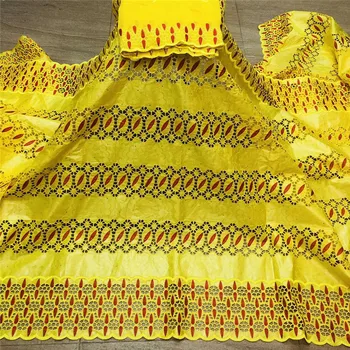

African bazin riche 2020 new arrival yellow bazin riche fabric with stones brode bazin for women dress free shipping SK283