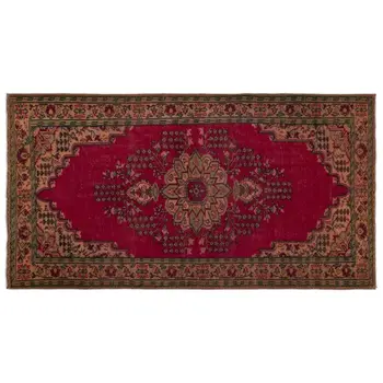 

Handmade Natural Vintage Turkish Area Rug 165x307 Cm-5'5''X10'1''