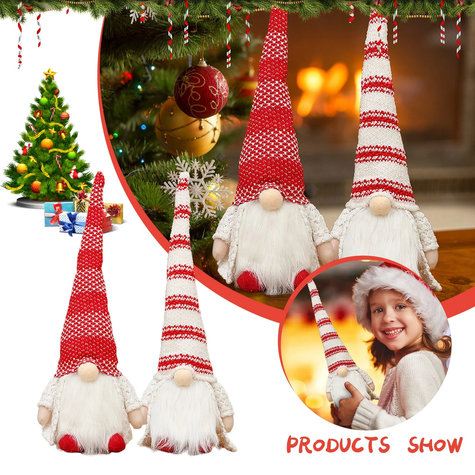Christmas 2022 Holiday Shows Home Decor 2022 Christmas Gnome With Led Lights Holiday Decoration Handmade  Plush Doll Home Decoration Ornaments New Year 2022|Figurines & Miniatures|  - Aliexpress