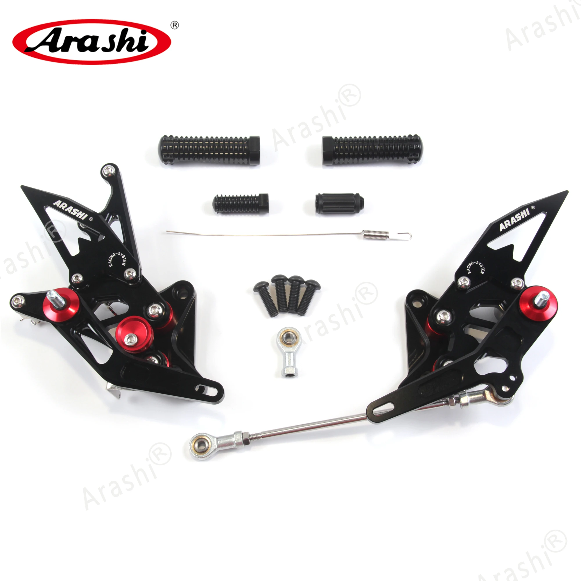 FXCNC Racing Billet Adjustable Motorcycle Footrests Rearsets Foot Pegs Fit For Suzuki GSXR1300 GSX1300R HAYABUSA 1999 2000 2001 2002 2003 2004 2005 2006 2007 2008 2009 2010 2012