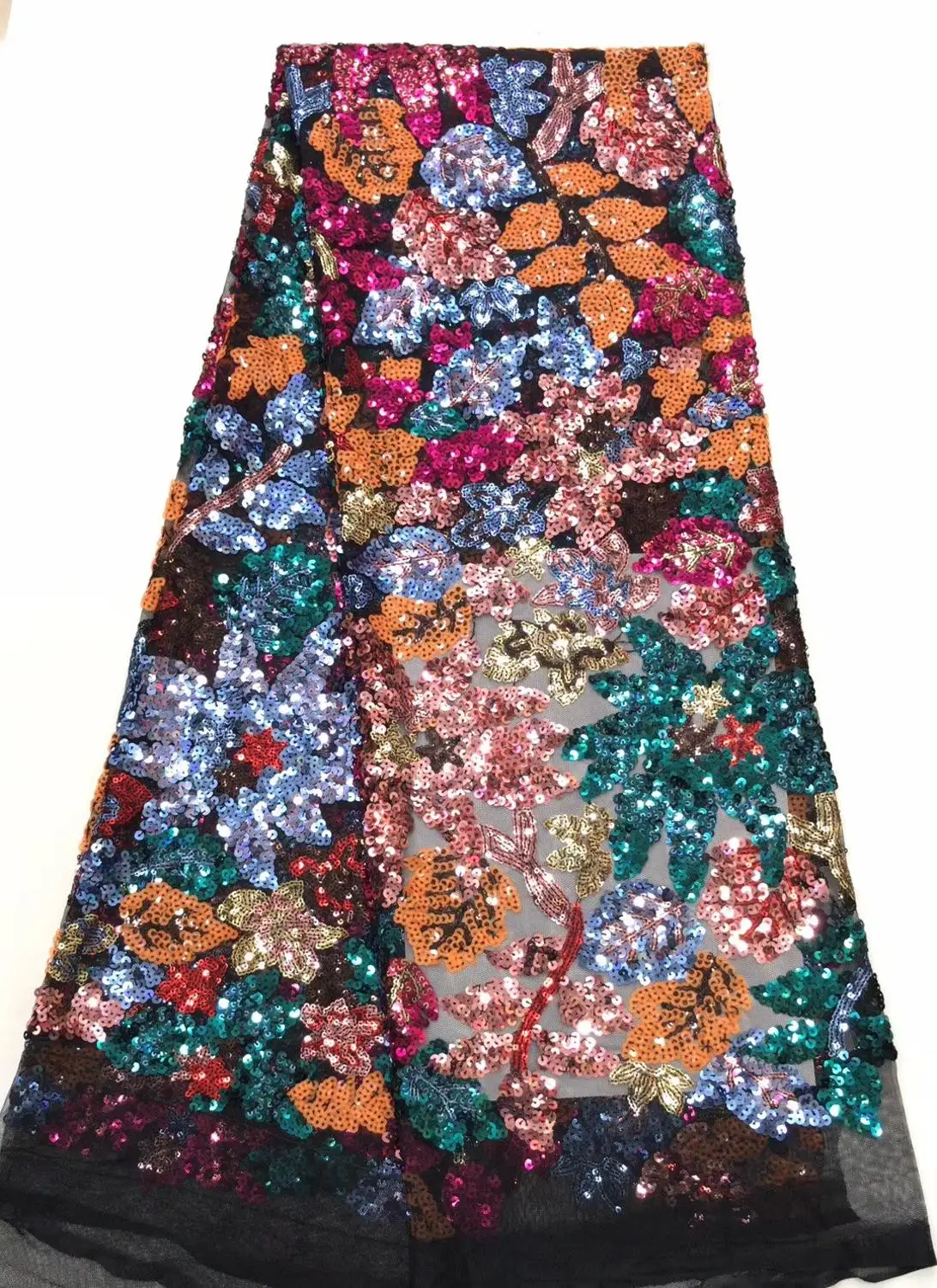 

High Quality French Lace Fabric 2019 Latest African Organza Lace Fabric with Sequin Cheap Embroidery Lace Fabrics