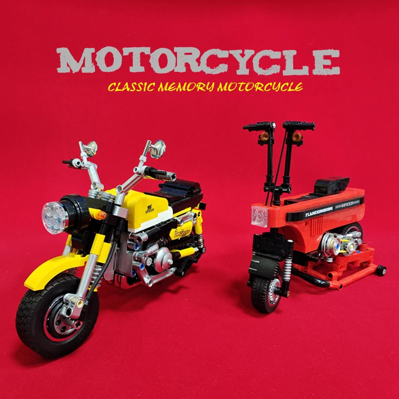 Children's Toy Gift Puzzle Assembly Small Particle Mini Motorcycle Building Block Model For Boys and Girls Birthday Toys