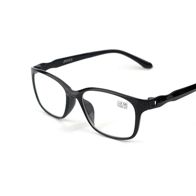 IENJOY Blue Light Glasses Square Reading Glasses TR Reading Glasses Men Blue Light Reader Antifatigue Computer Eyewear 1.0-4.0 Glossy Black