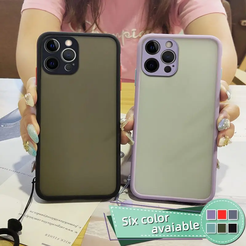 Полноразмерный чехол для телефона с контрастной кнопкой камеры iphone 12 Pro Max задняя