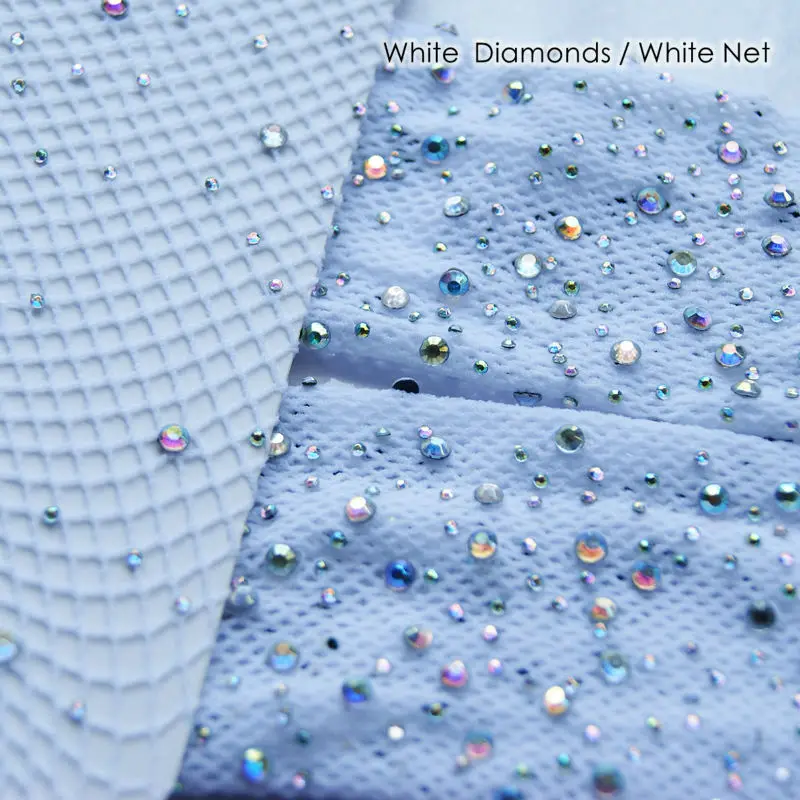 White Diamonds White Горячие рыболовные сети блестящие Кристальные колготки в сетку, чулки, Чулки для женщин, разноцветные бриллианты, Колготки в сетку размера плюс - Цвет: White Diamonds White