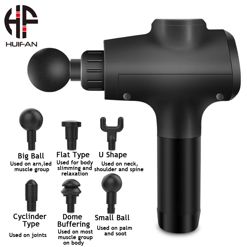 Cena HUIFAN elektryczny pistolet do masażu perkusyjnego wibracyjny pistolet do masażu z szybkim naprężeniem dla sportowców szyja, plecy i ciało