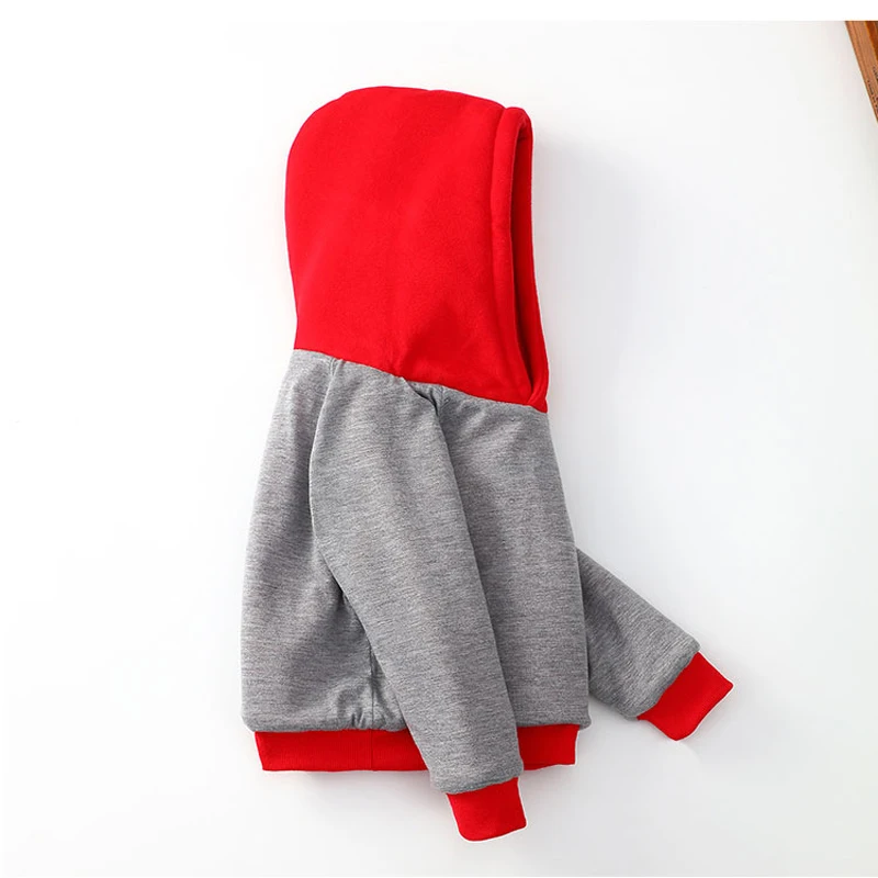 sweatshirt For Girls Children's Hoodies For Boys Red/Yellow/Green Pullover Thick Girls/Boys Sweater Kids Clothes DC125