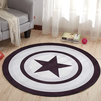 

Stars Circle Simple Style Round Carpet Soft Carpets for Living Room Anti-slip Rug Chair Floor Mat for Home Decor Kids Room