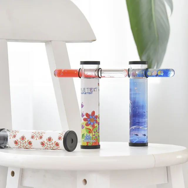 Glitter Wand Kaleidoscope Baby Toy Quicksand Kaleidoscope Classic Toys Funny Light Shadow Science Educational Toys For Children 2