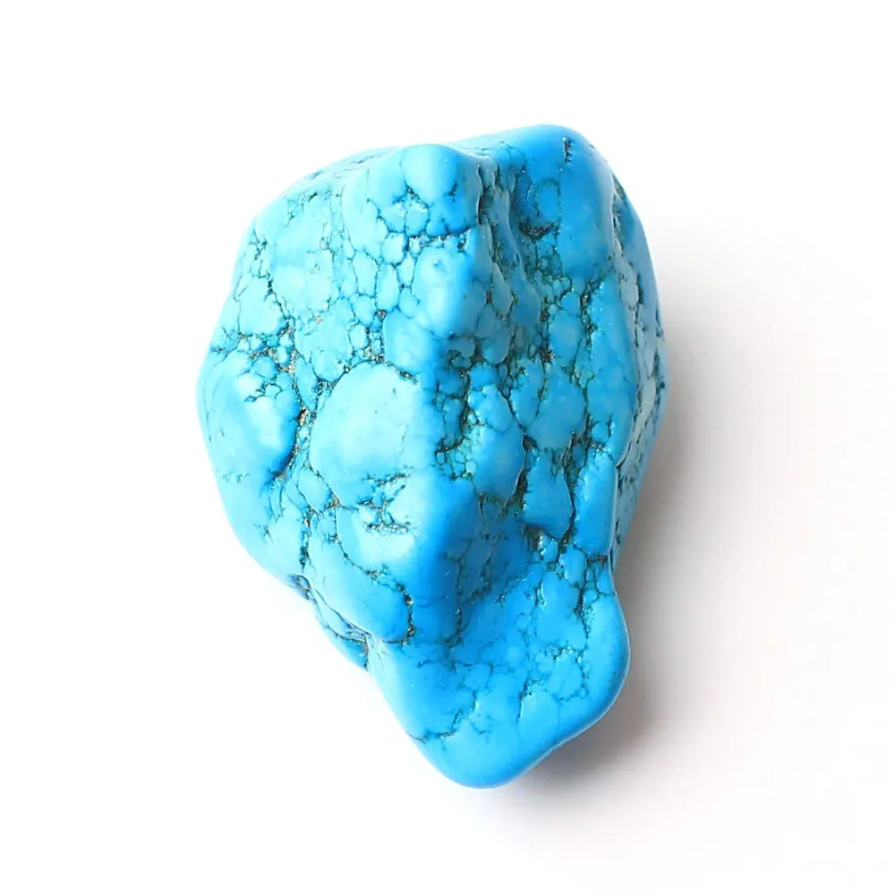 Большой синий Howlite бирюза тонущий камень полированный исцеление драгоценный