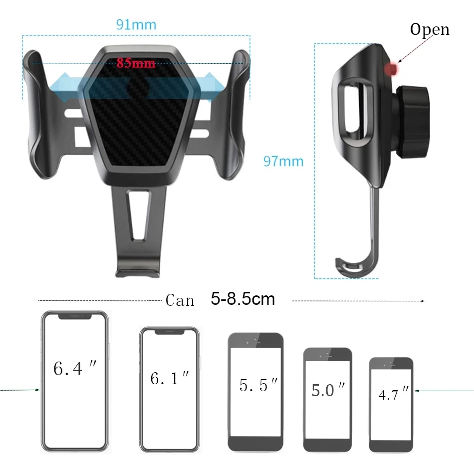 Support Suport De Porte Telephone Smartphone Portable Pour GPS Voiture For  Iphone 11 8 Auto Ventouse Car Phone Holder For Xiaomi - AliExpress