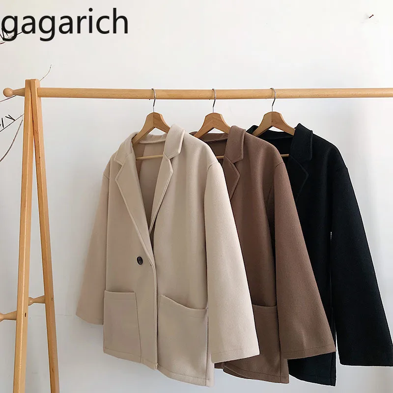 Gagarich Женское пальто 2020 Новый стиль корейский костюм с длинными рукавами сплошной